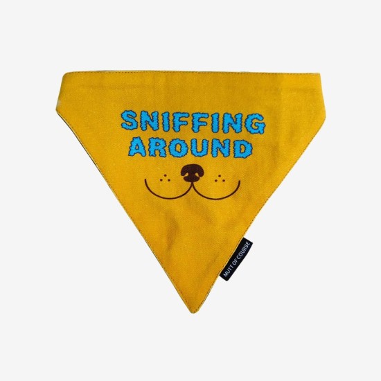 Mutt of Course Sniffing Around Bandana Small