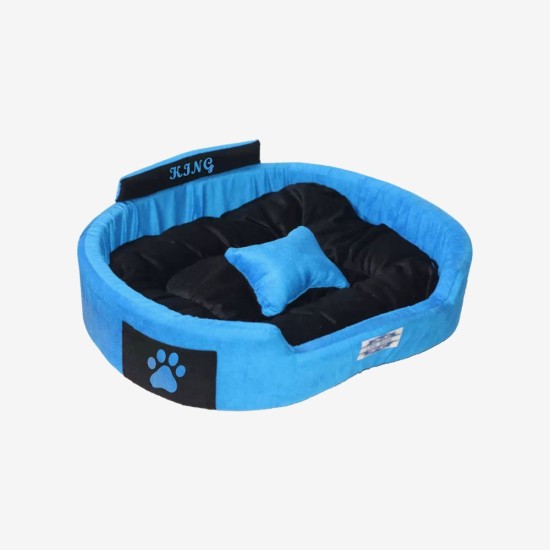 Reversable Pink-Black Color Round Shape Bed For Dog