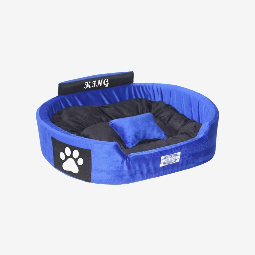 Reversable Pink-Black Color Round Shape Bed For Dog