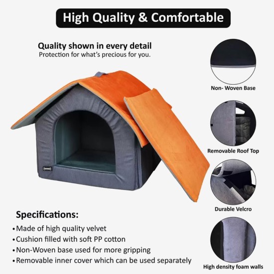 Foodie Puppies Foldable Soft Velvet House